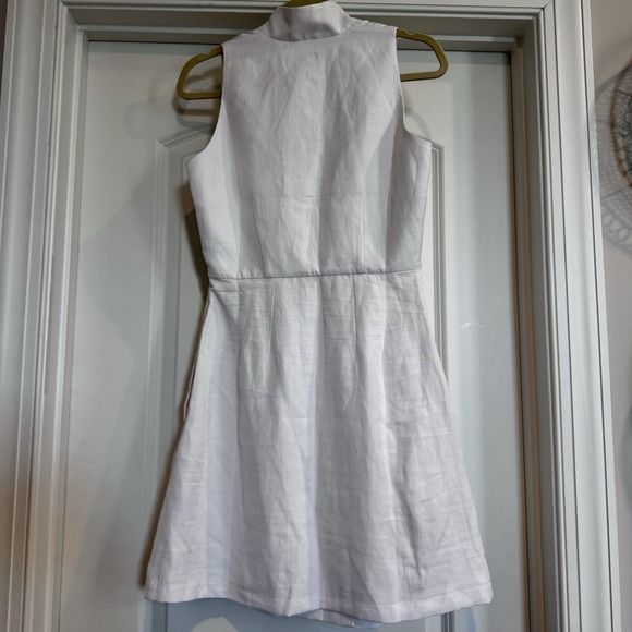 Tuckernuck Women's Sleeveless Dress White With Detailed Buttons Silk Blend SX - Picture 9 of 11